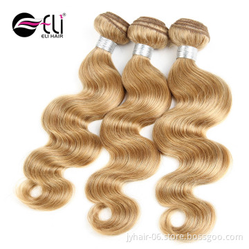 Best Quality 8a grade virgin remy burmese hair 27# blonde body wave human cashmere hair extension